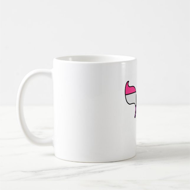 Caneca De Café Chá da Bandeira do Orgulho Genderfluid  (Esquerda)