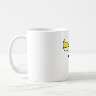 Caneca De Café Chá da Bandeira do Orgulho Não Binário