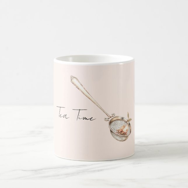 Caneca De Café Chá da Hora Rosa Rubor (Centro)
