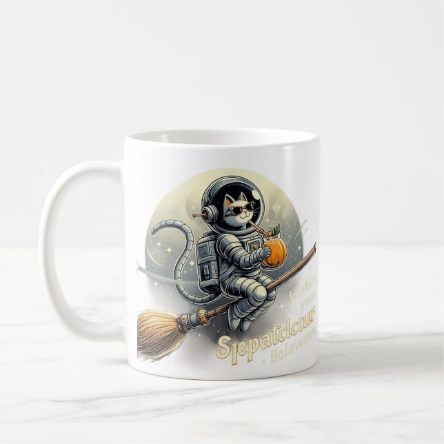 Caneca De Café Chá de Abóbora nas Estrelas: Astronauta Feliz (Esquerda)