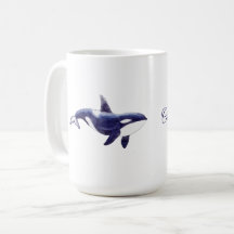 Chá de Bebê Baleia Orca Aquarela