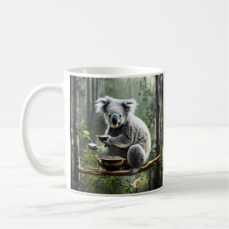 Caneca De Café Chá de bebendo Koala numa árvore
