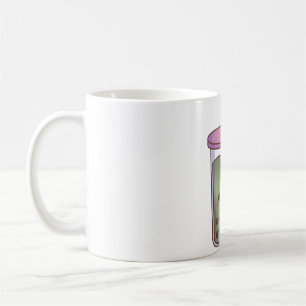 Caneca De Café Chá de Boba de Matcha de Chá Verde Fofo Latte