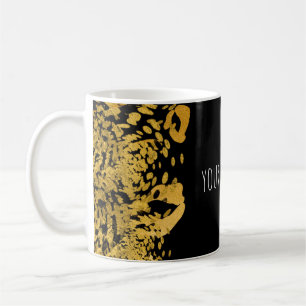 Caneca De Café Chá de Café Glamouroso de Onça da Selva Exótica Do