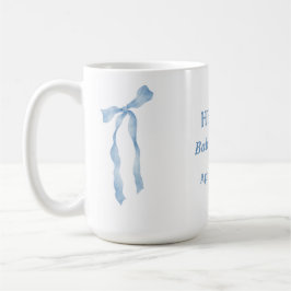 Caneca De Café Chá de fraldas arco azul, abraço