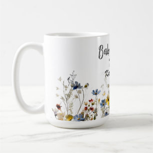 Caneca De Café Chá de fraldas de Boho Botânico das Flores Selvage
