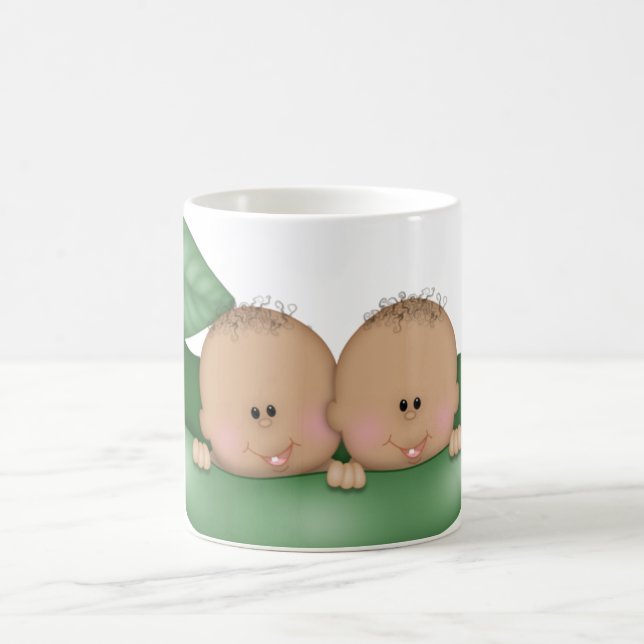 Caneca De Café chá de fraldas de café gêmeos "ervilha em cápsula" (Centro)