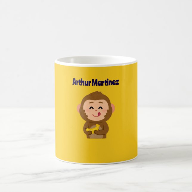 Caneca De Café Chá de fraldas de Menino do Macaco Bonito (Centro)