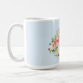 Caneca De Café Chá de fraldas Floral Crest Regressão Arco Cor-de-