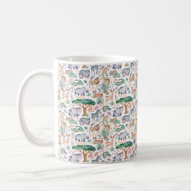 Caneca De Café Chá de fraldas Tropical Selle Safari Animal (Esquerda)