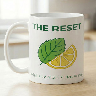 Caneca De Café Chá de Hortelã Limão e Água Quente Receita de Rein