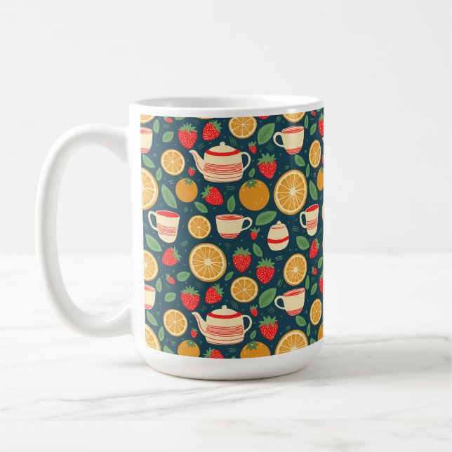 Caneca De Café Chá de Morango e Laranja (Esquerda)