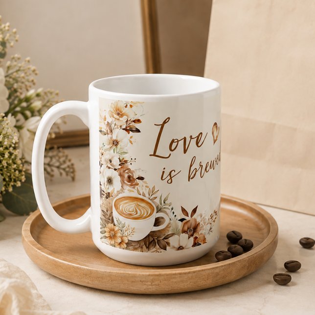 Caneca De Café Chá de Noiva Amor em Fervura (Criador carregado)