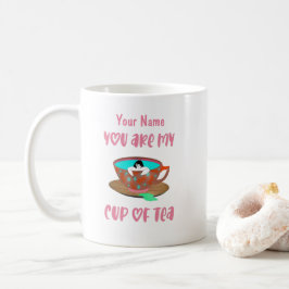 Caneca de Café Chá Engraçada Personalizada Nome