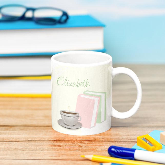 Caneca De Café Chá & Livros Chá de Noiva (Criador carregado)