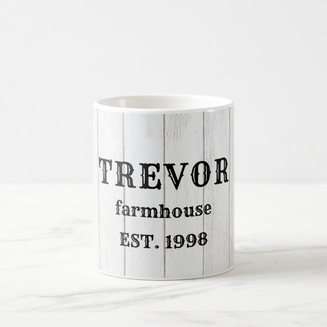 Caneca De Café Chá para fazenda rústica personalizada (Centro)