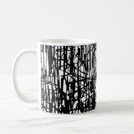 Caneca de Café Chá Preto Branco Grunge 330 ml