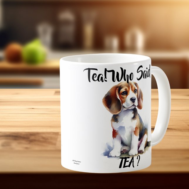 Caneca De Café Chá! Quem Disse Chá? Beagle Cute (Created with Tea Drinkers )