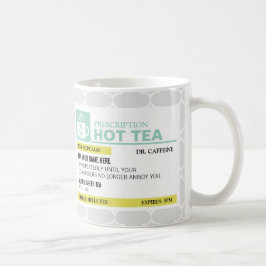 Caneca De Café Chá quente da prescrição engraçada com monograma