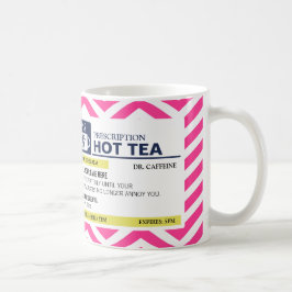 Caneca De Café Chá quente da prescrição engraçada com monograma