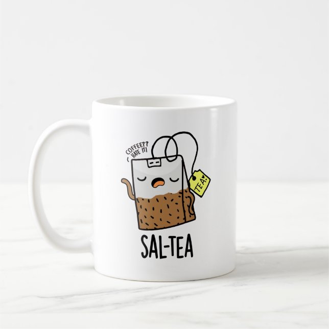 Caneca De Café Chá Salgado Piada Chá Engraçado  (Esquerda)