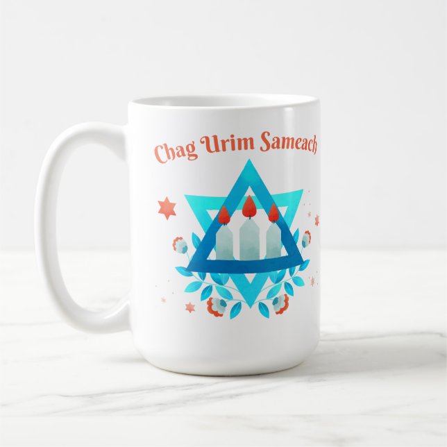 Caneca De Café Chag Urim Sameach (Esquerda)