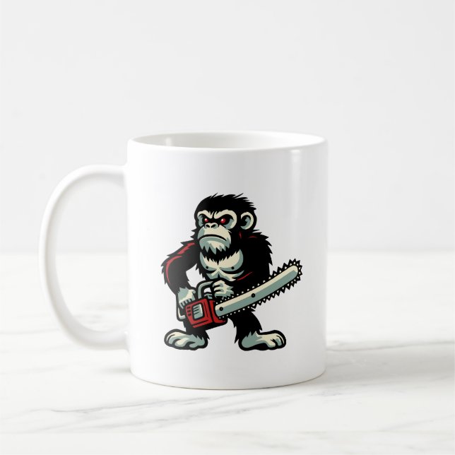 Caneca De Café Chainsaw Chimp (Esquerda)