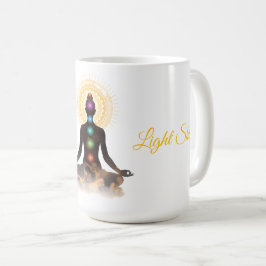 Caneca De Café Chakra Silhouette – Let Your Light Shin