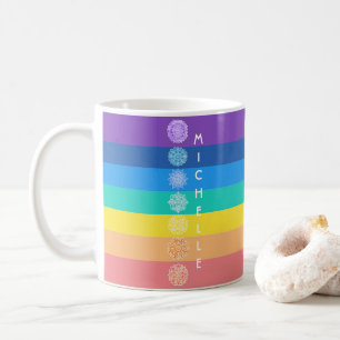 Caneca De Café Chakras Rainbow Seven Mandalas