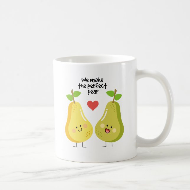 Caneca De Café Chalaça engraçada da fruta nós fazemos a pera (Direita)