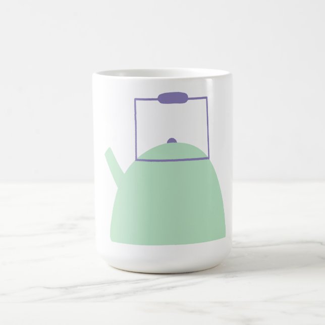 Caneca De Café Chaleira de Chá Verde Claro (Centro)