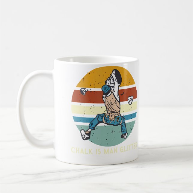 Caneca De Café Chalk Up Wall Climbing Bouldering (Esquerda)
