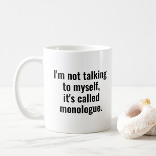 Caneca De Café Chama-se Ator de Teatro Monólogo Agindo Engraçado