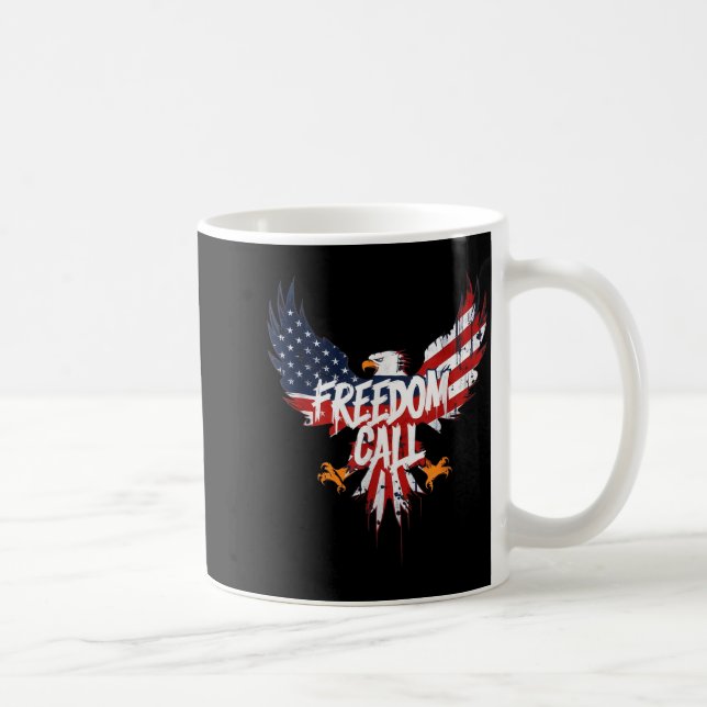 Caneca De Café Chamada de Liberdade Patriótica Dia da Independênc (Direita)