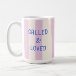 Caneca De Café Chamado & Amado Citação Moderna Fé Cristã Fofa
