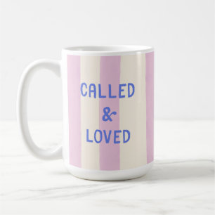 Caneca De Café Chamado & Amado Citação Moderna Fé Cristã Fofa