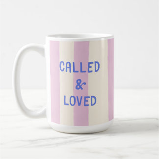 Caneca De Café Chamado & Amado Citação Moderna Fé Cristã Fofa