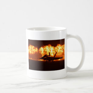 Caneca De Café Chamas de Caça a Jato