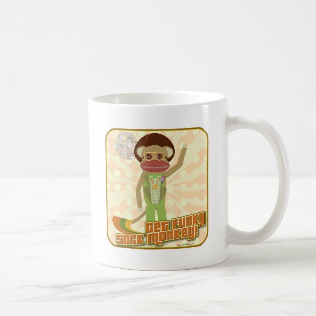 Caneca De Café Chame o Macaco Funky Sock (Direita)