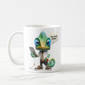 Caneca De Café Chameleon em uma gravata