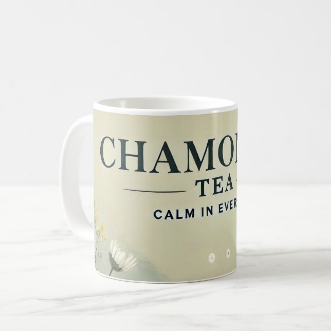 Caneca De Café Chamomile Tea Design AI (Frente Esquerda)