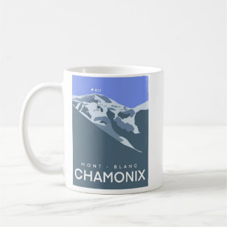 Caneca De Café Chamonix, Mont-Blanc, desenhado digitalmente, souv