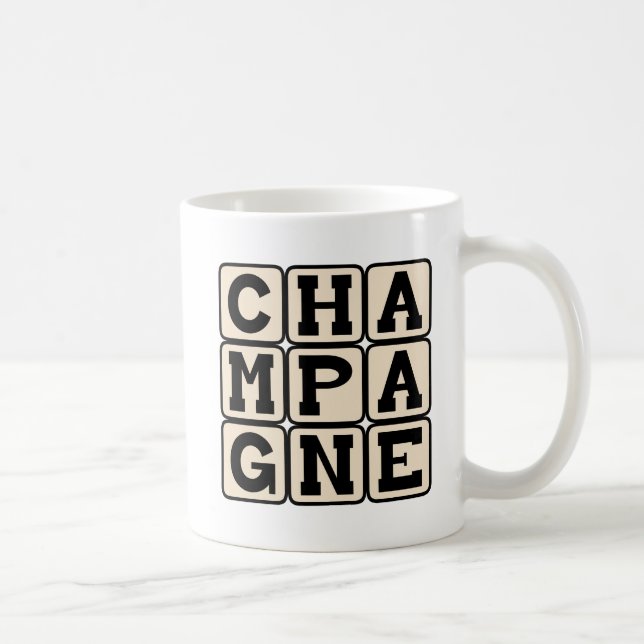 Caneca De Café Champagne, Bebida Espumante (Direita)