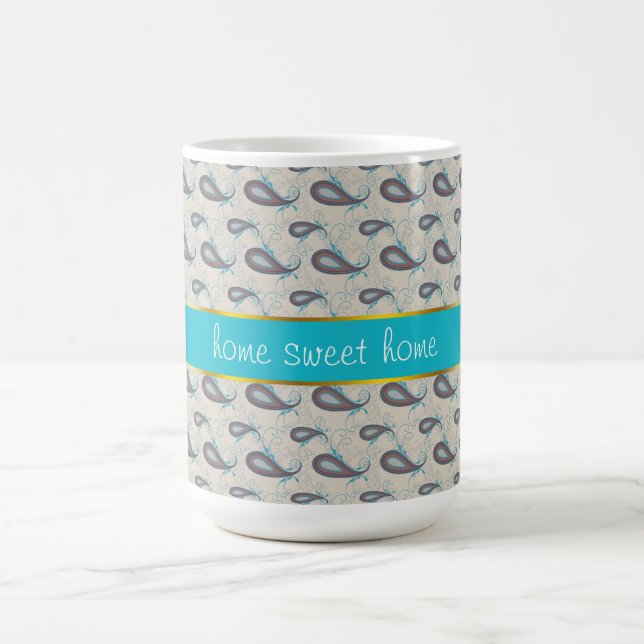 Caneca De Café Champagne Paisley Pattern (Centro)