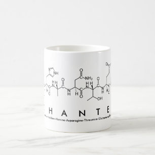 Caneca De Café Chantel peptide name mug