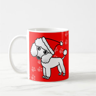 Caneca De Café Chapéu branco bonito do papai noel dos desenhos