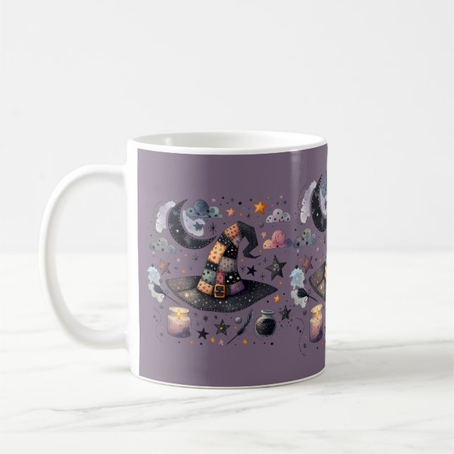 Caneca De Café Chapéu das Bruxas e Magia Celestial (Esquerda)