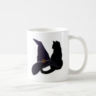 Caneca De Café Chapéu de Bruxa e Gato