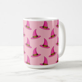 Caneca De Café Chapéu de Bruxa Rosa