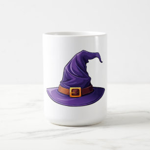 Caneca De Café chapéu de bruxa roxo de Halloween